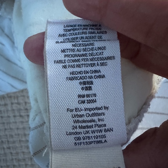 FREE PEOPLE S/P Womens White Striped Tie-Front Romper - Picture 9 of 12